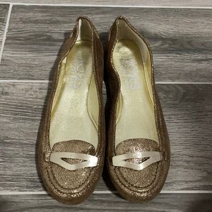 Michael Kors gold brass color flats